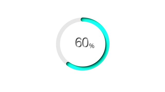 infography circle animation percentage