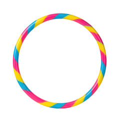 Colorful striped plastic hula hoop for children's games fitness and gymnastic exercise
