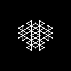 snowflake on black background