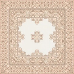 Luxury Arabesque Hijab Pattern with Floral and Geometric Elegance