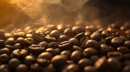 Dark roasted coffee beans with a bold beverage vibe high-resolution photo