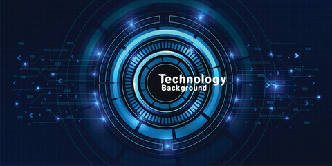 Futuristic Blue Technology Background