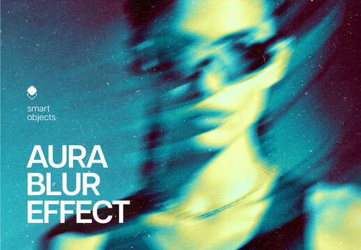 Aura Blur Photo Effect Mockup