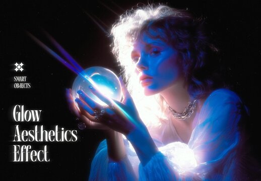 Glow Aesthetics Photo Effect Mockup