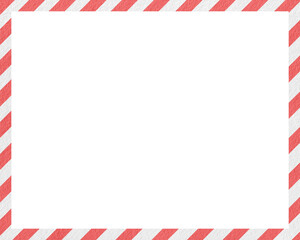 Soft pink and white striped frame for postcard, illustration in png format for new year, invitation design