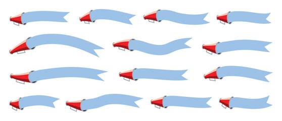 Hand Mike Ribbon Banner Vector Art - Ribbons Banner templates vector