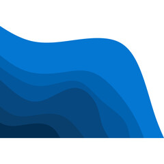 Abstract Blue Waves Corner