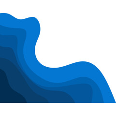 Abstract Blue Waves Corner