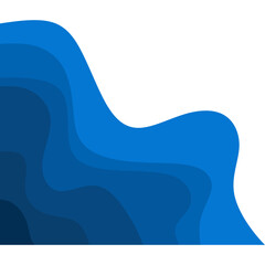 Abstract Blue Waves Corner