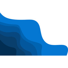 Abstract Blue Waves Corner
