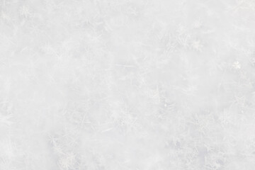 Winter white snow background, abstract blurred snowfall surface