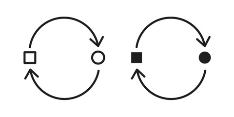 Adaptation icon logo design element. minimalist style icons
