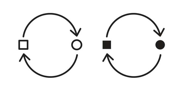 Adaptation icon logo design element. minimalist style icons