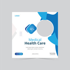 Medical hospital helathcare social media banner template