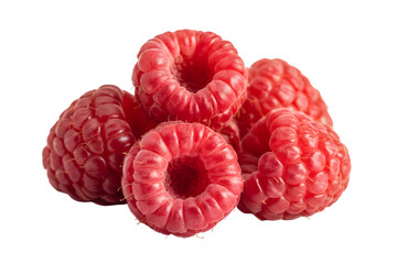 fresh ripe raspberries. Isolated on transparent background, png
