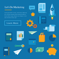 Versatile marketing background with colorful abstract elements