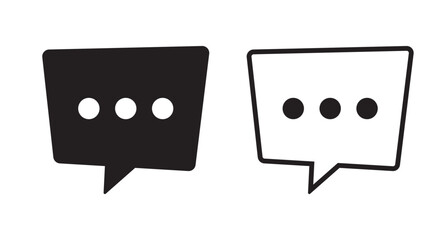 Chat Icon – Speech Bubble Symbol, Talk, Conversation, and Messaging Sign.