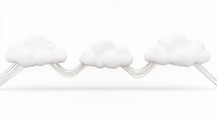 Abstract Cloud Architecture Illustrating AI Driven Data Migration Pipeline Concepts