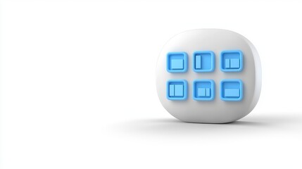 Conceptual Data Migration Architecture with Glowing Elements and Blue Design