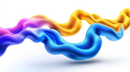 Abstract Geometric Cloud Data Migration Visualization in Vibrant Colors