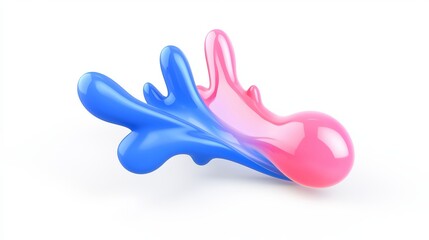 Abstract Cloud Data Migration Visualization with Geometric Elements in Vivid Colors