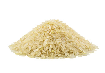 Pile of rice grains PNG isolated on transparent background uncooked food ingredient staple diet healthy eating