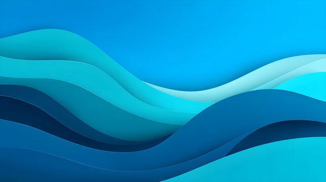 Abstract waves in shades of blue and turquoise creating a serene and calming visual experience
