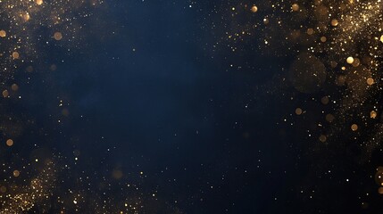 Fototapeta premium A deep blue background accented with shimmering gold, perfect for luxury brand products, special events, high-end invitations, or premium marketing visuals.