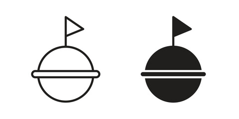 Buoy icon logo design element. minimalist style icons