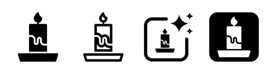 Candle icon illustration symbolizing light and night prayer moments in peaceful transparent PNG vector design