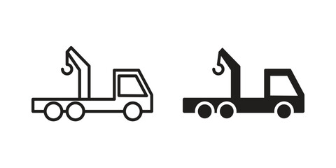 Car crane icon logo design element. minimalist style icons