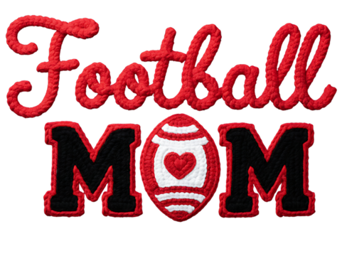 yarn Football mom PNG, faux yarn Football Png, Crochet football png, Game day Shirt design, football season png, football mom png
