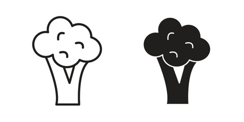 Cauliflower icon logo design element. minimalist style icons
