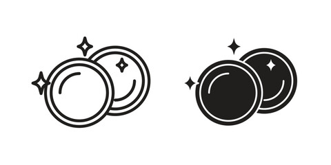 Clean plate icon logo design element. minimalist style icons