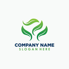 leaf and tree logo design template, nature elements logos