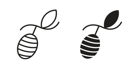 Cocoon icon logo design element. minimalist style icons