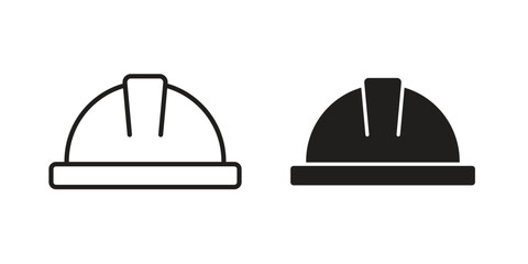 Construction safety helmet icon logo design element. minimalist style icons