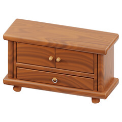 3D cabinet icon. 3D icon render of cabinet with transparent background.