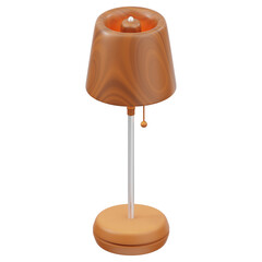 3D floor lamp icon. 3D icon render of floor lamp with transparent background.