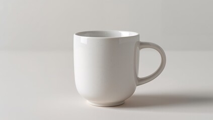 Obraz premium Ceramic Still Life Simplicity in White, Abstract Form, Clean Aesthetic.