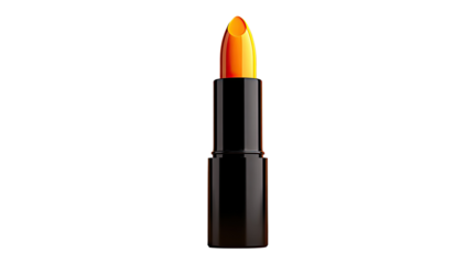 Bright orange lipstick, dark casing
