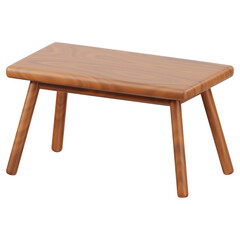 3D table icon. 3D icon render of table with transparent background.