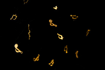 burning numbers on black background