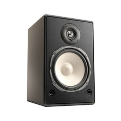 Fototapeta premium Black speaker with a cream-colored cone