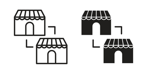 Franchise icon logo design element. minimalist style icons