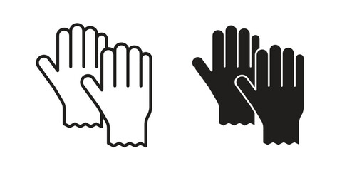 Gloves icon logo design element. minimalist style icons