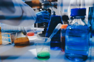 Researchers working in the clinical laboratory