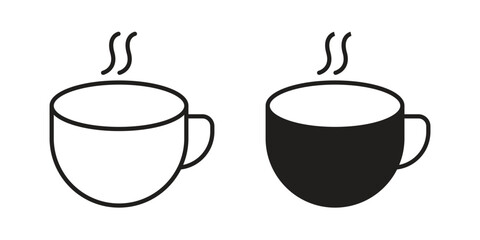 Hot drinks icon logo design element. minimalist style icons