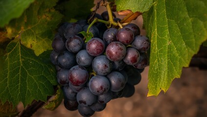 Crimson Orb Cluster with Verdant Embrace A Still Life in Varied Light.