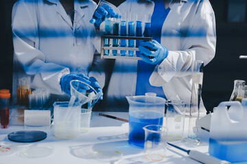 Researchers working in the clinical laboratory